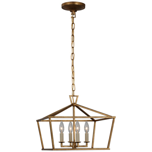 Darlana Four Light Semi-Flush Mount in Gilded Iron