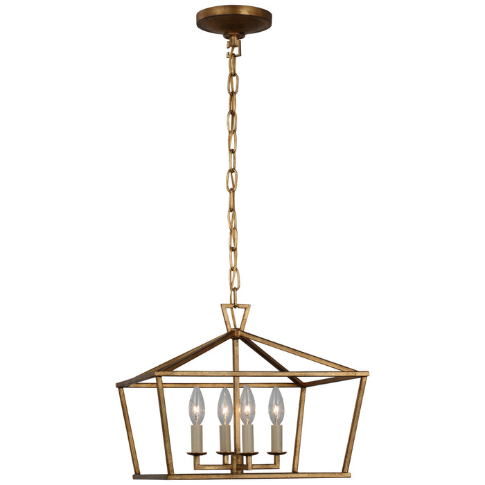 Darlana Four Light Semi-Flush Mount in Gilded Iron