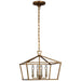 Darlana Four Light Semi-Flush Mount in Gilded Iron