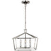 Darlana Four Light Semi-Flush Mount in Polished Nickel