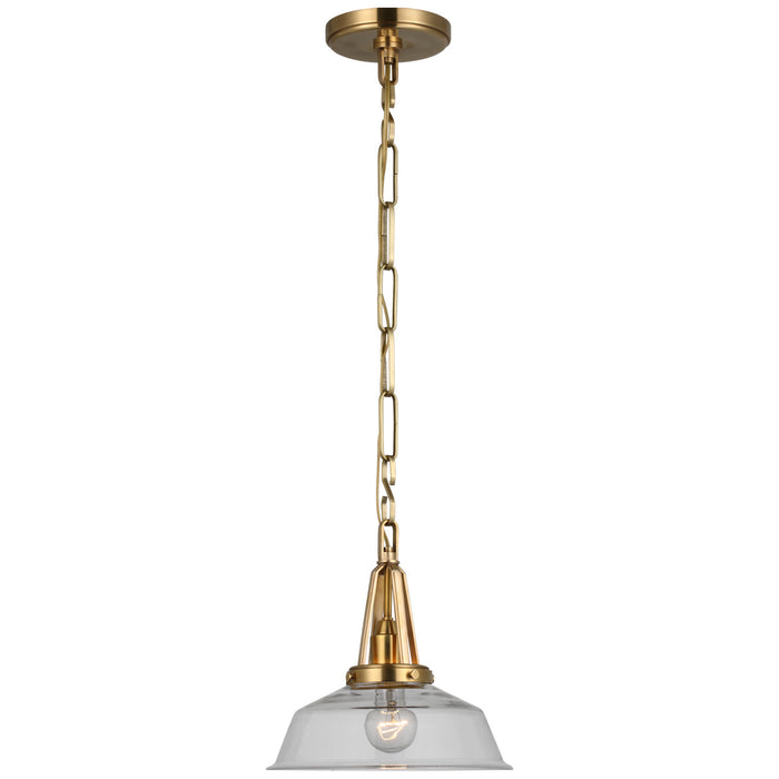 Layton LED Pendant in Antique-Burnished Brass