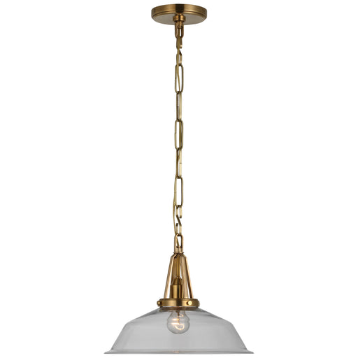 Layton LED Pendant in Antique-Burnished Brass