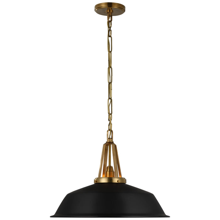 Layton LED Pendant in Antique-Burnished Brass