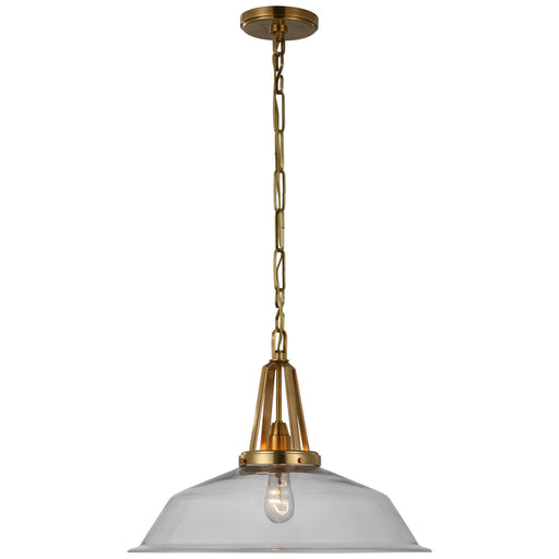 Layton LED Pendant in Antique-Burnished Brass