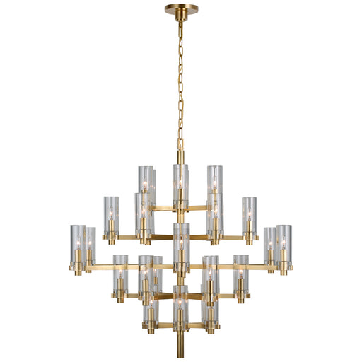 Sonnet LED Chandelier in Antique-Burnished Brass