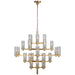 Sonnet LED Chandelier in Antique-Burnished Brass