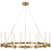 Mafra LED Chandelier in Hand-Rubbed Antique Brass