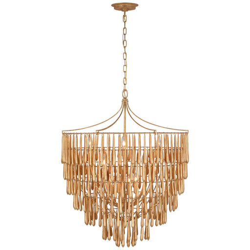 Vacarro LED Chandelier in Antique Gold Leaf