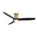 Skylark 54" Ceiling Fan in Soft Brass/Matte Black