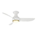 Corona 44" Ceiling Fan in Matte White/Soft Brass Trim