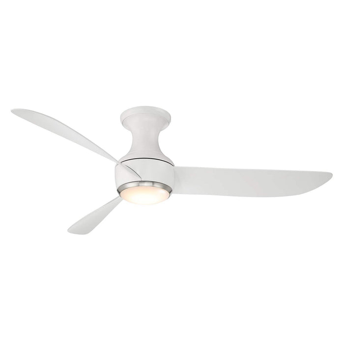 Corona 52" Ceiling Fan in Matte White/Brushed Nickel Trim