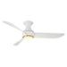 Corona 52" Ceiling Fan in Matte White/Soft Brass Trim