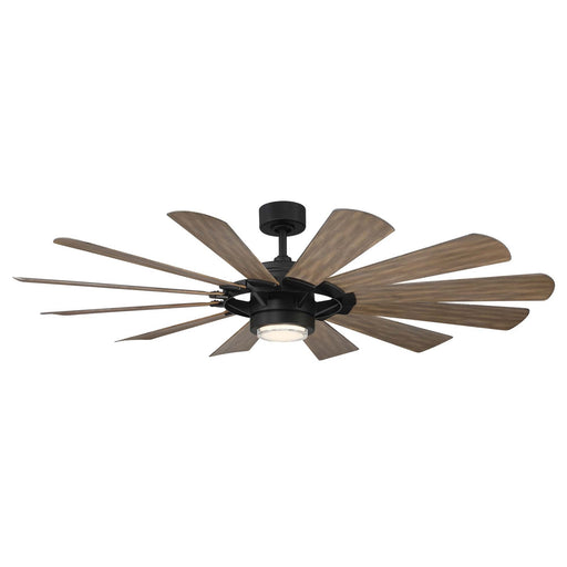 Wynd Mill 65" Ceiling Fan in Matte Black/Barn Wood