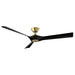 Torque 58" Ceiling Fan in Soft Brass/Matte Black