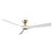 Torque 58" Ceiling Fan in Soft Brass/Matte White