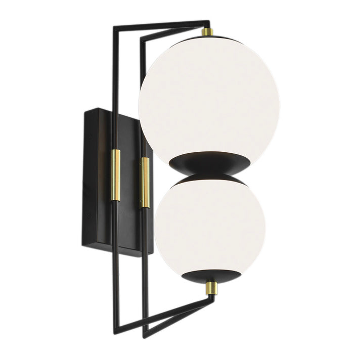 1261-MBSB-MA - Cosmos LED Outdoor Wall Mount in Matte Black With Satin Brass by Norwell Lighting