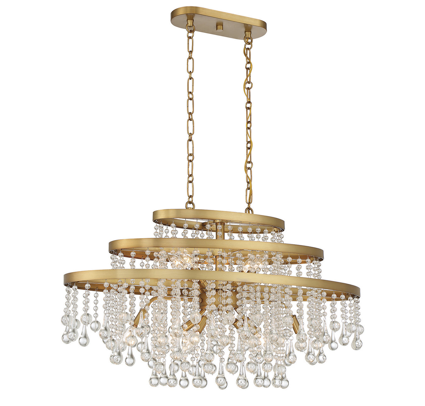 1-1867-10-322 - Luna 10-Light Chandelier in Warm Brass by Savoy House