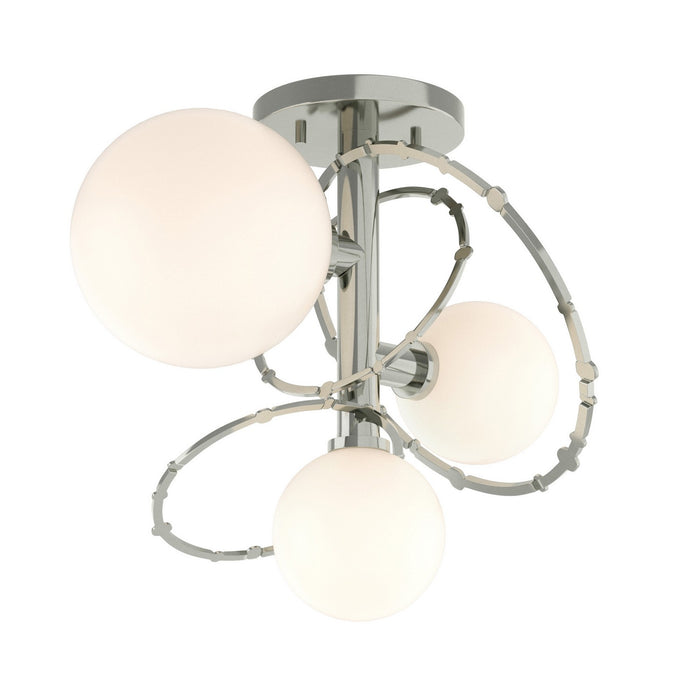 Olympus 3-Light Semi-Flush in Sterling - 121360-SKT-85-GG0712 by Hubbardton Forge