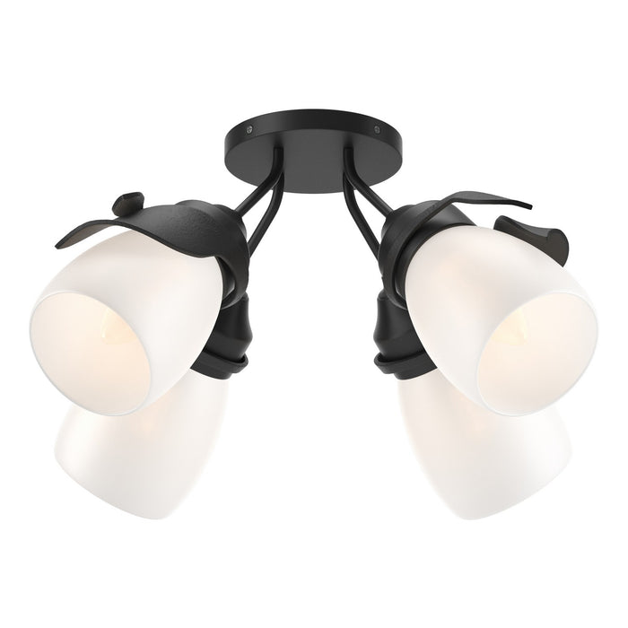 Lapas 4-Light Semi-Flush in Black - 121371-SKT-10-GG0330 by Hubbardton Forge