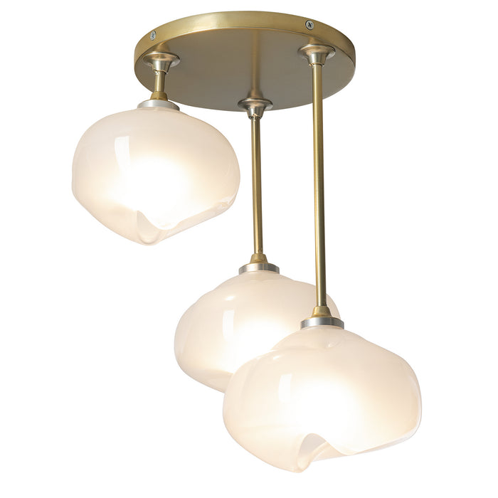 Ume 3-Light Semi-Flush in Modern Brass - 121373-SKT-86-FD0710 by Hubbardton Forge