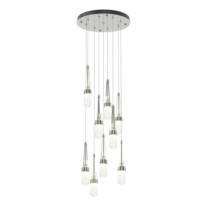 Link 9-Light Blown Glass Pendant in Sterling - 131100-SKT-STND-85-YG0434 by Hubbardton Forge