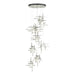 Tura 9-Light Frosted Glass Pendant in Sterling - 131109-SKT-STND-85-YC0305 by Hubbardton Forge