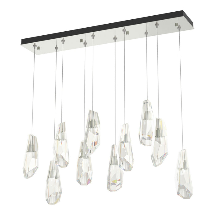 Luma 10-Light Large Crystal Pendant in Sterling - 131201-SKT-STND-85-CR by Hubbardton Forge