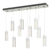 Exos Glass 10-Light Pendant in Sterling - 131204-SKT-STND-85-GG0065 by Hubbardton Forge