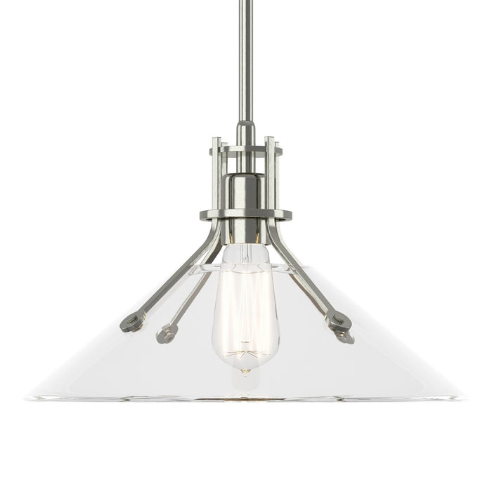 Henry Medium Glass Shade Pendant in Sterling - 134553-SKT-MULT-85-ZM0686 by Hubbardton Forge