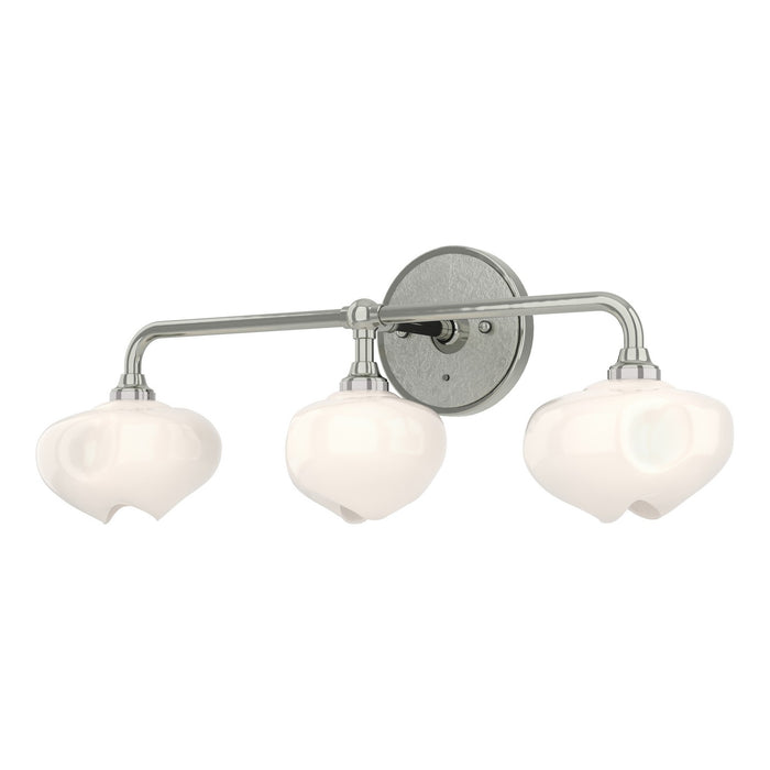 Ume 3-Light Curved Arm Bath Sconce in Sterling with Sterling Accent - 201342-SKT-85-85-FD0710 by Hubbardton Forge