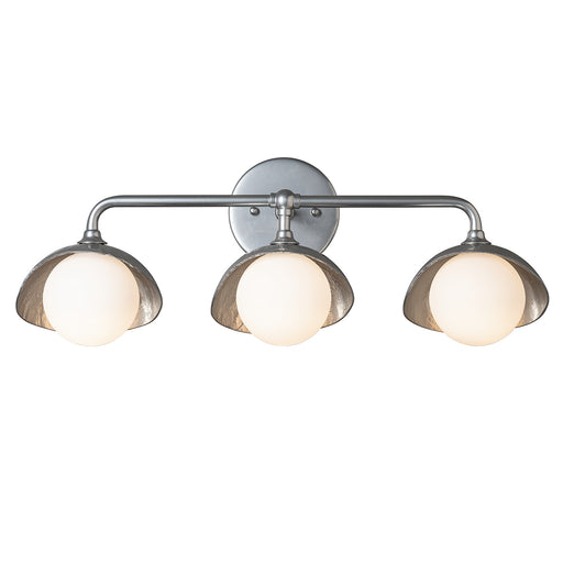 Brooklyn 3-Light Single Shade Bath Sconce in Sterling with Sterling Accent - 201373-SKT-85-85-GG0711 by Hubbardton Forge