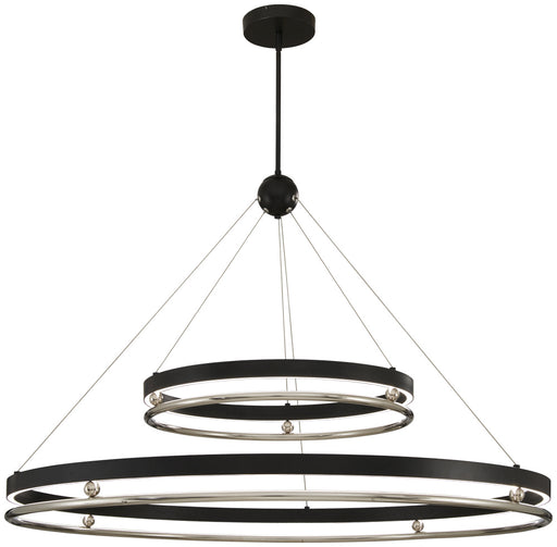 N7998-572-L - Grande Illusion LED Pendant in Coal & Polished Nickel by Metropolitan