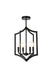 LD7068F14BK - Kiera 4-Light Pendant in Black by Elegant Lighting