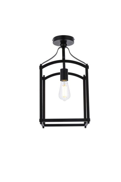 Janet One Light Flush Mount in Black