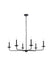 LD812D42BK - Cohen 6-Light Pendant in Black by Elegant Lighting