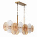 44570-019- Sue-Anne 8-Light Chandelier in Plated Brass by Eurofase USA