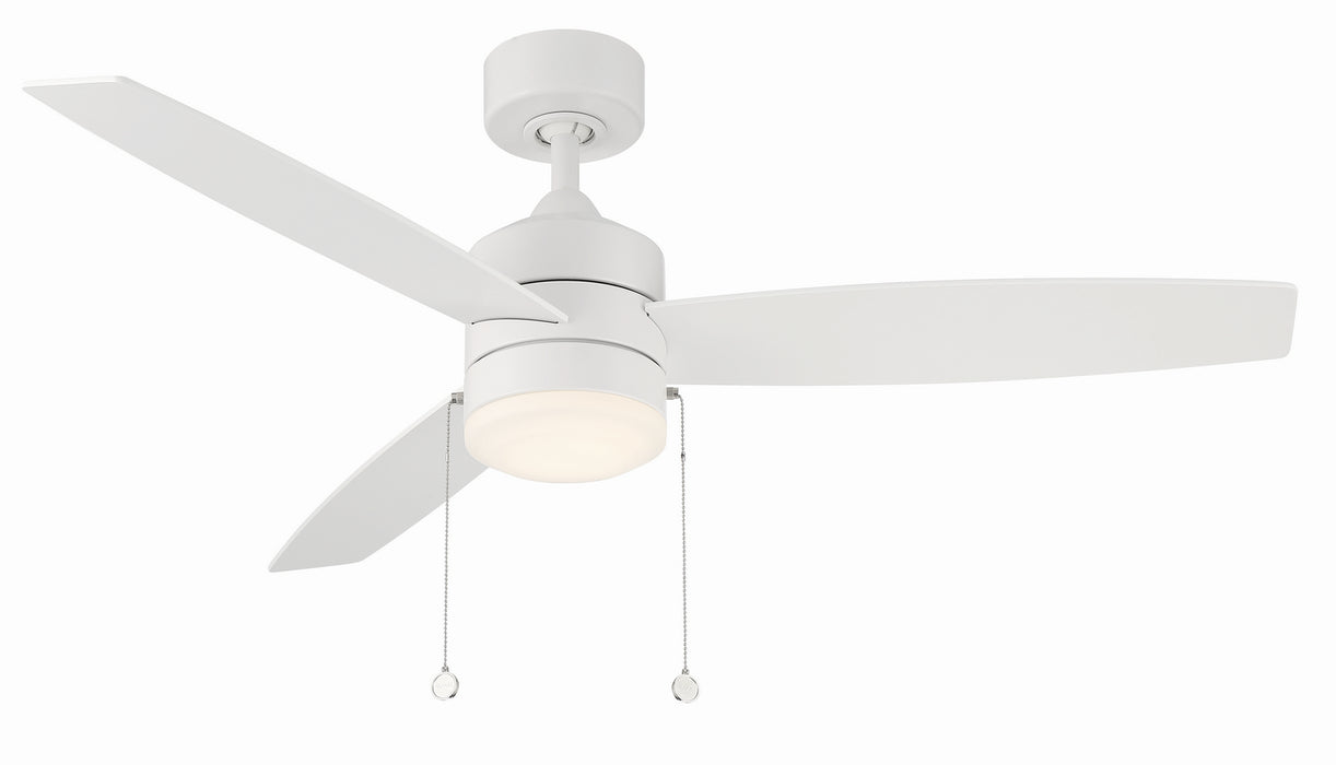 Atlantis Ceiling Fan in Matte White