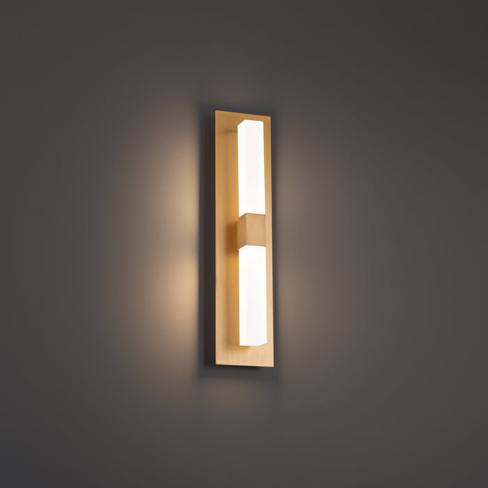 WS-61216-AB - Camelot LED Wall Sconce in Aged Brass by W.A.C. Lighting