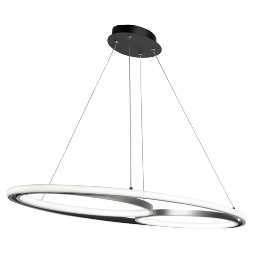 Gemini LED Pendant in Black, Nickel