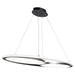 Gemini LED Pendant in Black, Nickel