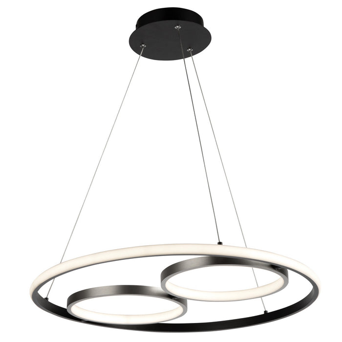 AC6671NB - Gemini LED Pendant in Black, Nickel by Artcraft