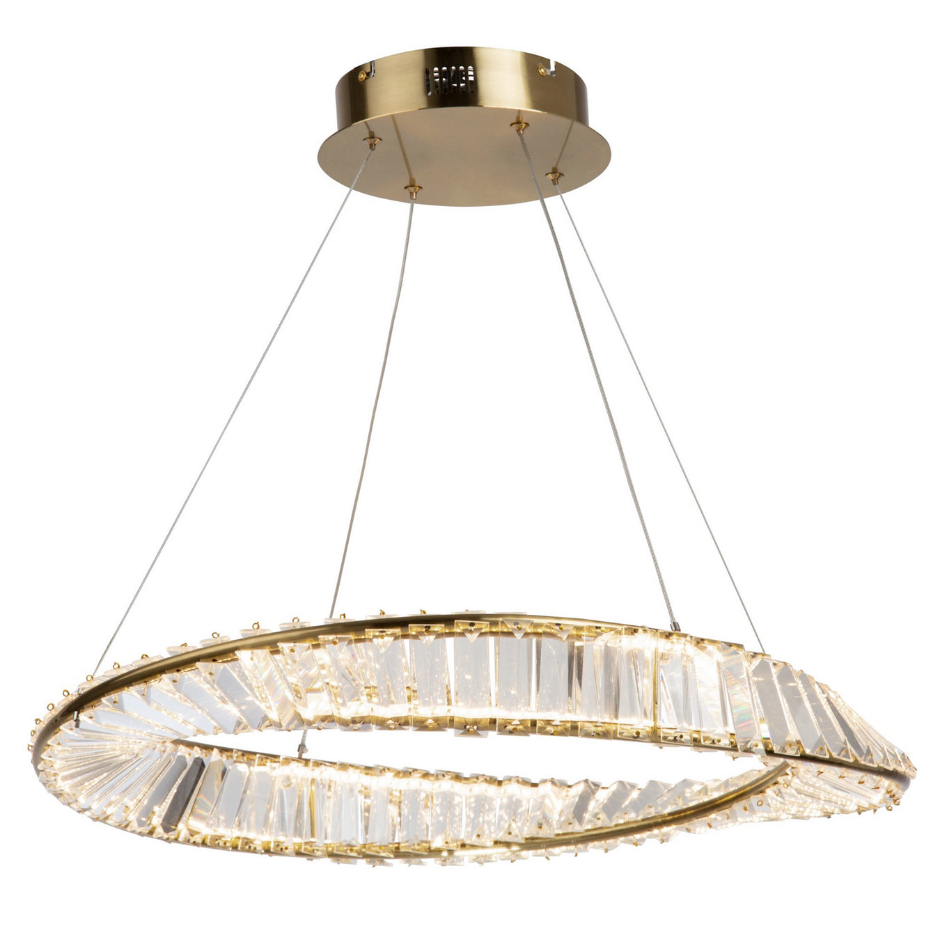 Stella LED Pendant in Brushed Brass