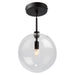 Pinpoint One Light Semi-Flush Mount in Black