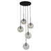 SC13195BK- Pinpoint 5-Light Pendant in Black by Artcraft