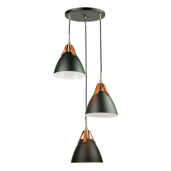 Tote Three Light Pendant in Black