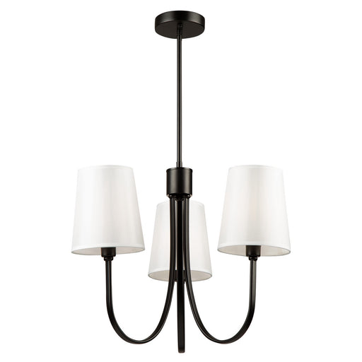 Rhythm Three Light Chandelier in Black