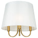 Rhythm Three Light Semi-Flush Mount in Brushed Gold