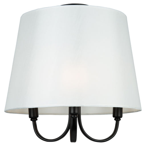 Rhythm Three Light Semi-Flush Mount in Black