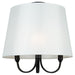 Rhythm Three Light Semi-Flush Mount in Black