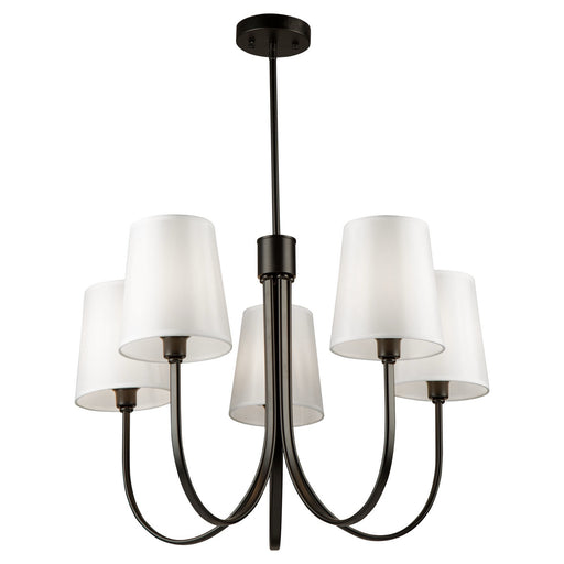 Rhythm Five Light Chandelier in Black